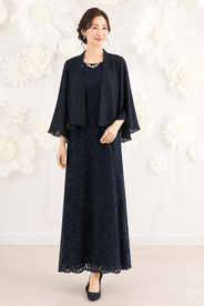 【結婚式パーティーお呼ばれドレスレンタル】13-300　13号(LLサイズ)