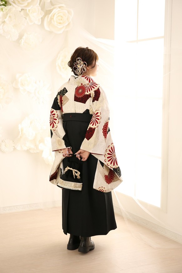 【JAPANSTYLE×中村里砂ブランド卒業式袴レンタル】JAPANSTYLE×中村里砂ブランド卒業式袴用着物-516