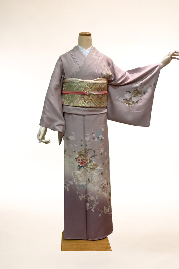 訪問着-8　金彩刺繍　京染