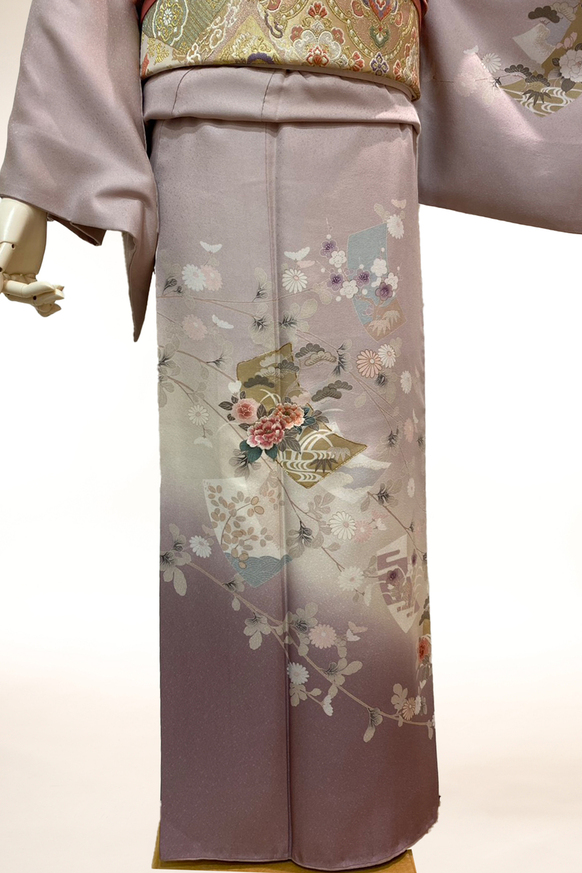訪問着-8　金彩刺繍　京染
