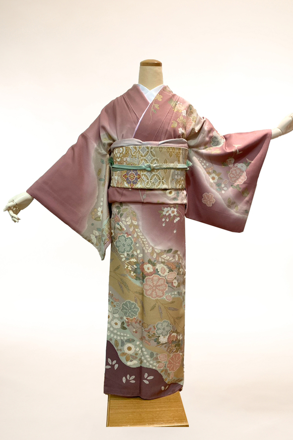 訪問着-12　幻の辻が花柄