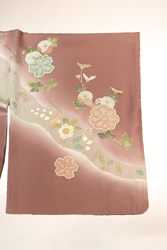 訪問着-12　幻の辻が花柄