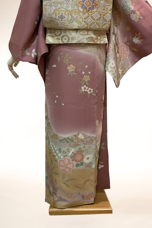 訪問着-12　幻の辻が花柄