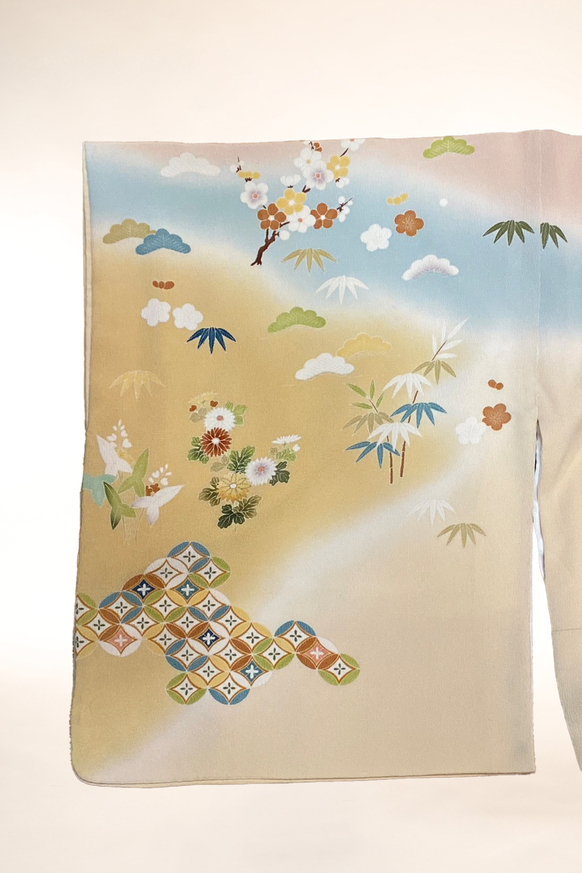 訪問着-25 多彩京染 金彩刺繍