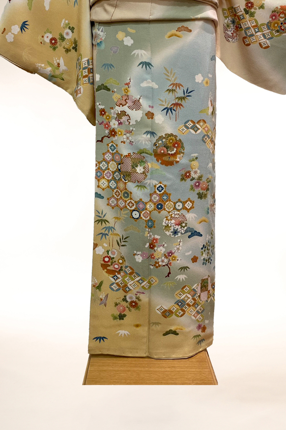 訪問着-25 多彩京染 金彩刺繍