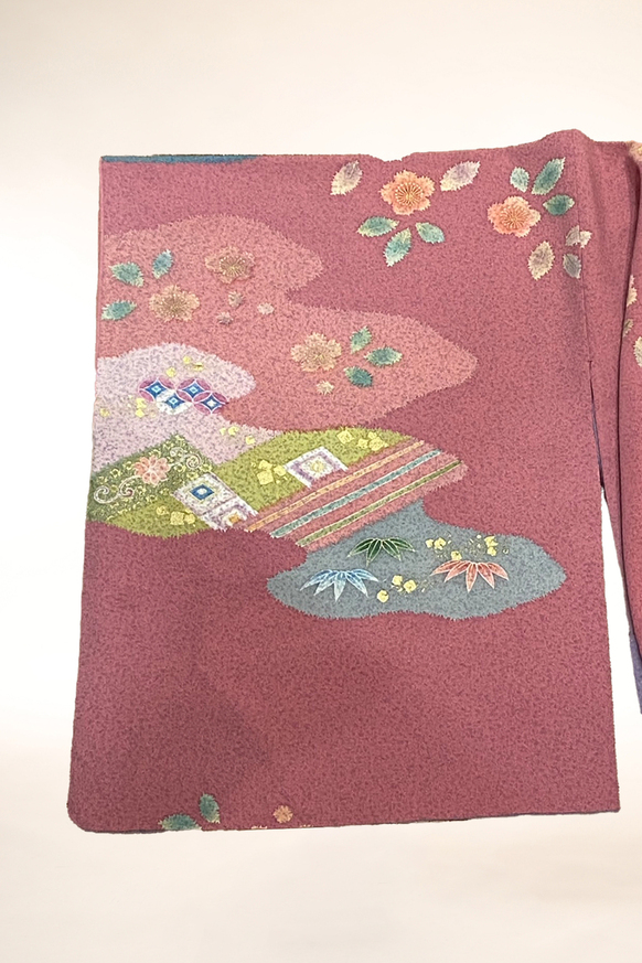 訪問着-29　金箔　金彩刺繍