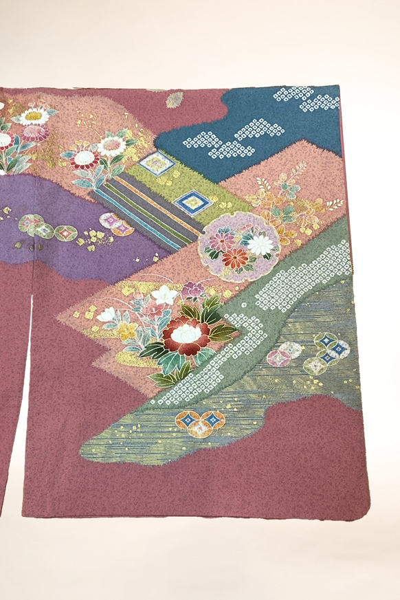 訪問着-29　金箔　金彩刺繍