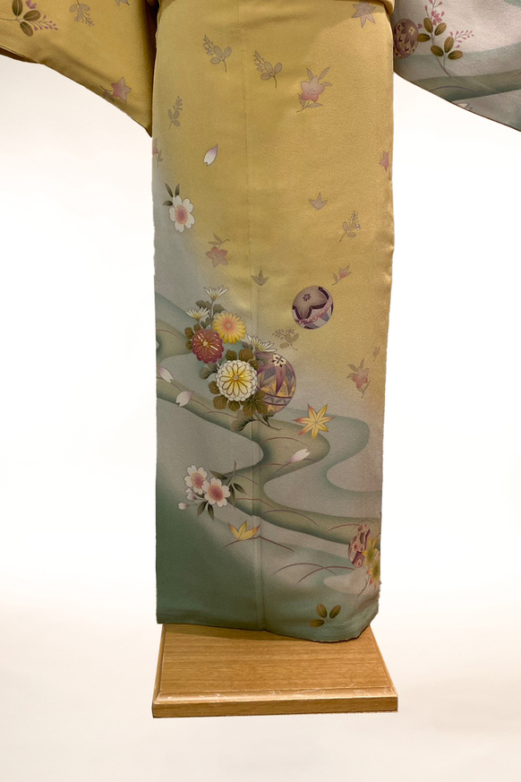 訪問着-30　金彩刺繍　多彩京染め
