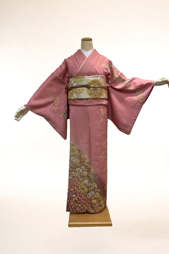 訪問着-34　幻の辻が花　花絞り